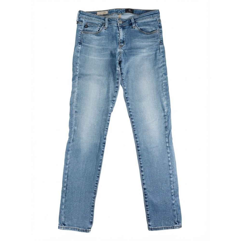 AG Adriano Goldschmied Women's Slim Straight Leg Light Wash Stretch Jeans